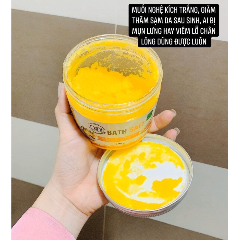 COMBO 3 HỘP MUỐI NGHỆ TẨY DA CHẾT HM