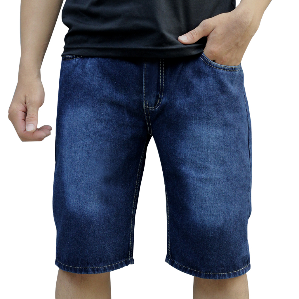 Quần Đùi Bò Short Jean Nam Wash Phom Xuông THOITRANG24H Bền Màu Không Bị Ra Màu Khi Giặt Tẩy