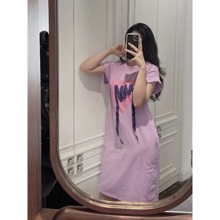 Váy suông cotton tím trái tim