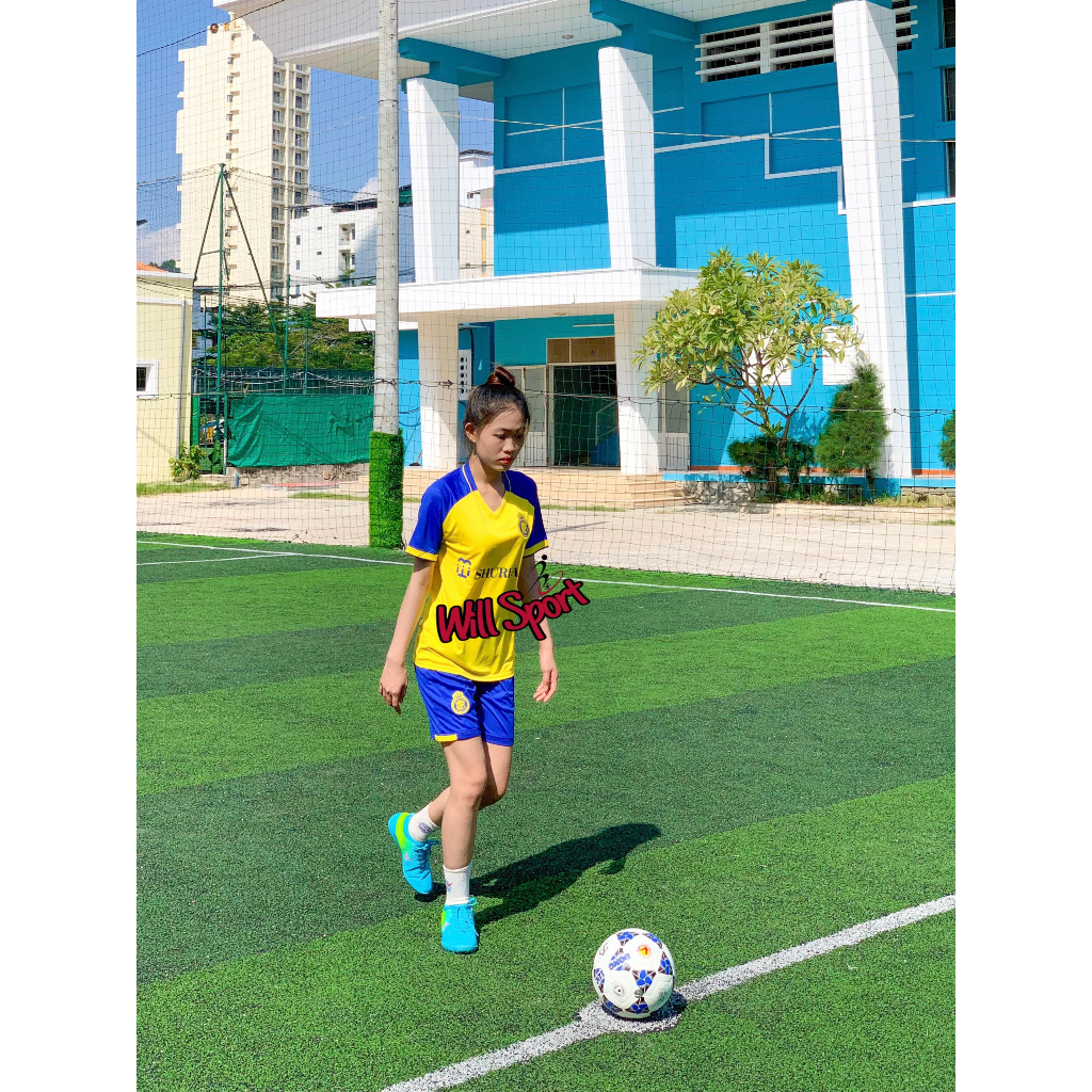 ÁO ĐÁ BÓNG CLB AL NASS VÀNG - BỘ QUẦN ÁO BÓNG ĐÁ CLB AL NASSR VÀNG THUN LẠNH MẪU THẬT MÙA MỚI 2024