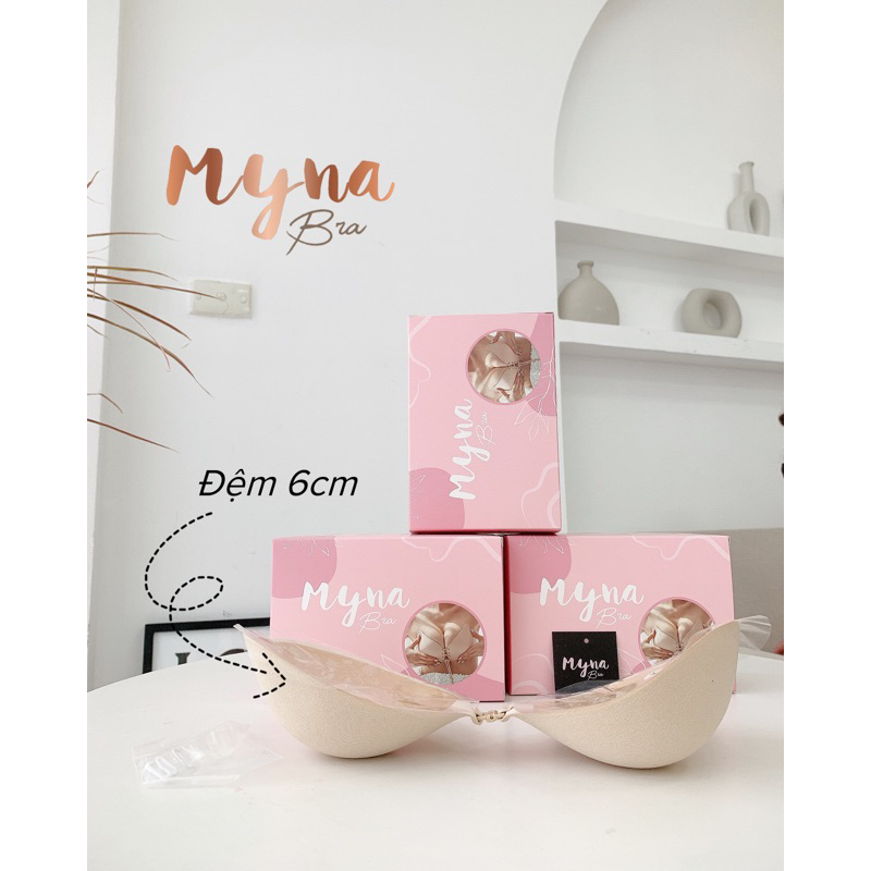 Áo dán nâng ngực đệm dày 6cm Myna Bra: Pk95