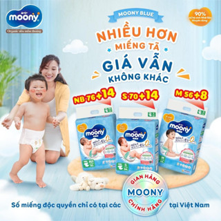 Bỉm Tã dán Quần full size  MOONY XANH cộng miếng dán /quần đủ size NB90/S84/Mdán 64/Mquần58/L50/Xl44/XXL