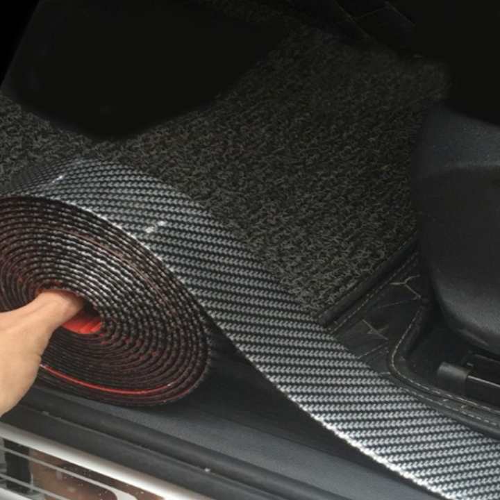 Cuộn cao su vân carbon dán trang trí, chống xước cho xe ô tô