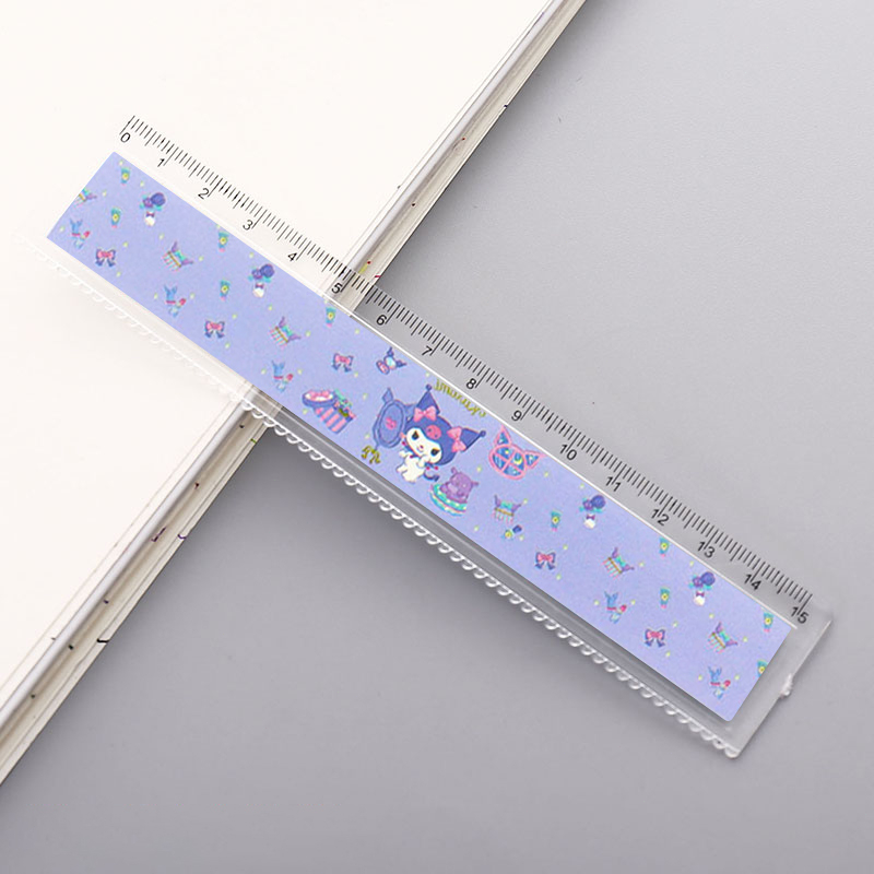 Miumiua🔮Sanrio Thước Cong 15CM Họa Tiết Hoạt Hình Kuromi Dễ Thương Cho Học Sinh