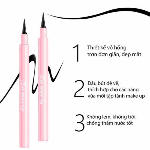 Kẻ MẮt Bút Kẻ Mắt Lameila Hồng Baby siêu cưng lâu trôi nội địa sỉ rẻ Eyeliner