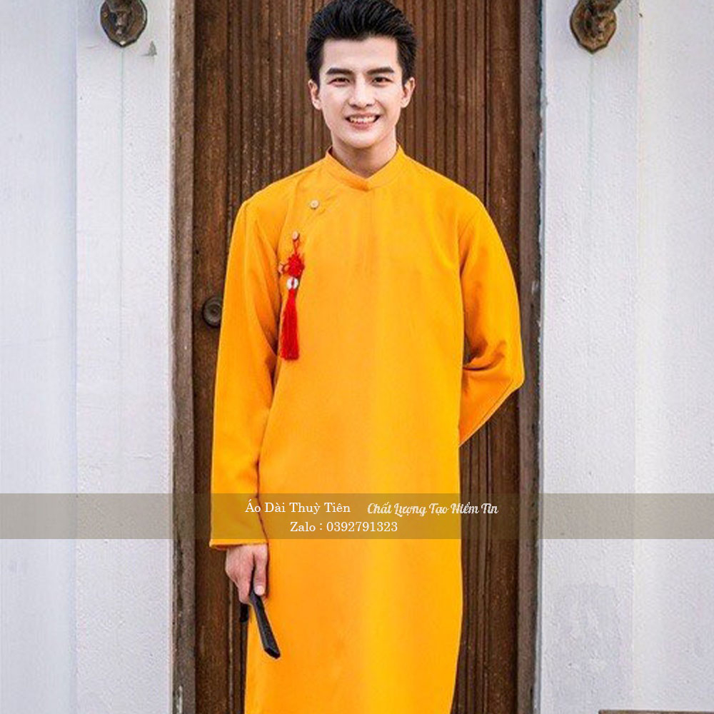 Áo Dài Cách Tân Nam Vải Lụa Cao Cấp Tặng Kèm Ngọc  GB12