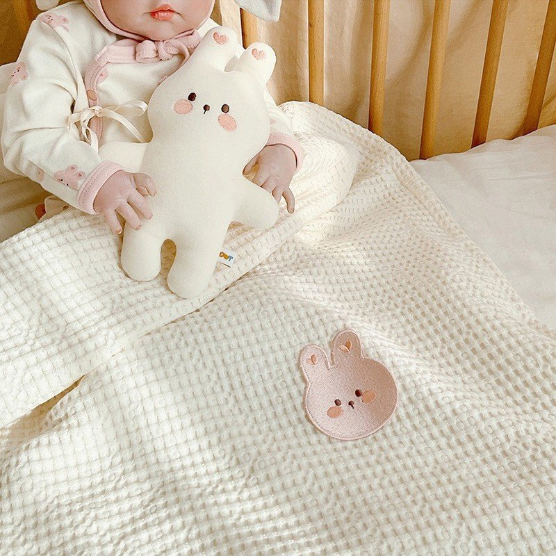 Chăn lưới Hàn Quốc, chăn đắp điều hòa cho bé thoáng khí , họa tiết dễ thương