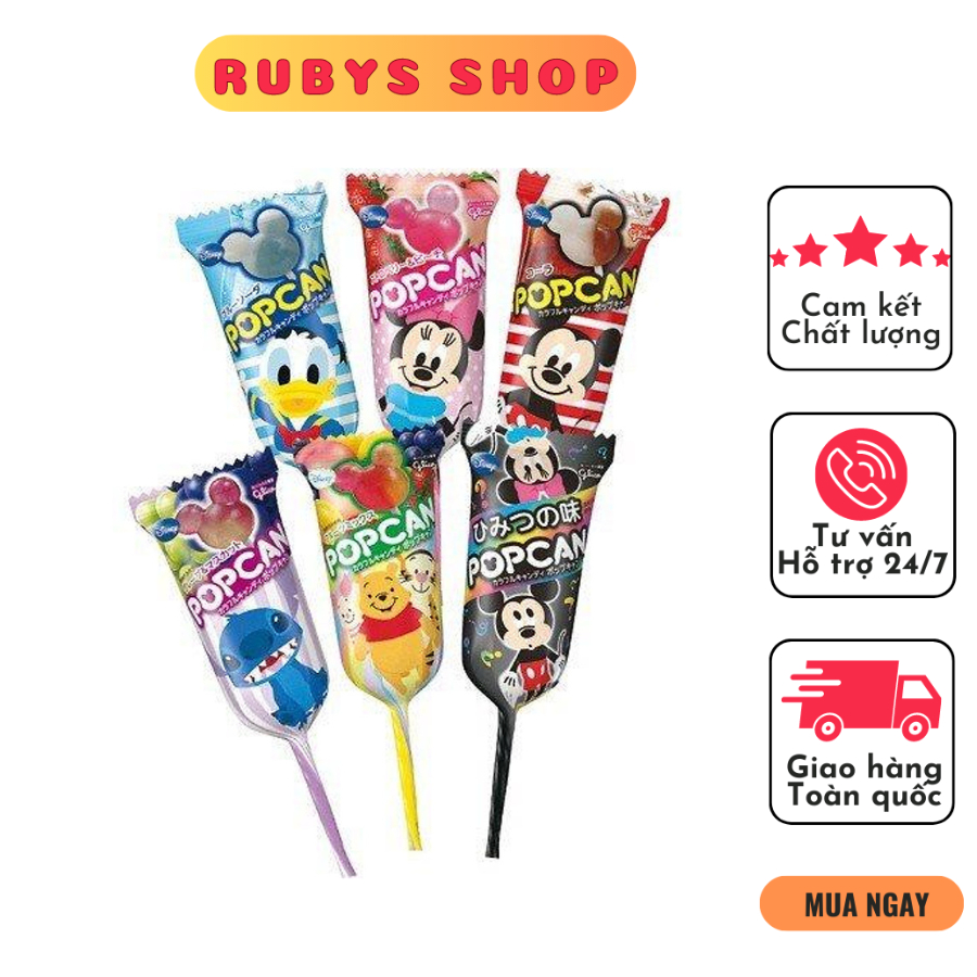 Kẹo Mút Mickey Pop Can Siêu Dễ Thương, Sản Phẩm Bánh Kẹo Của Glico Nhật Bản