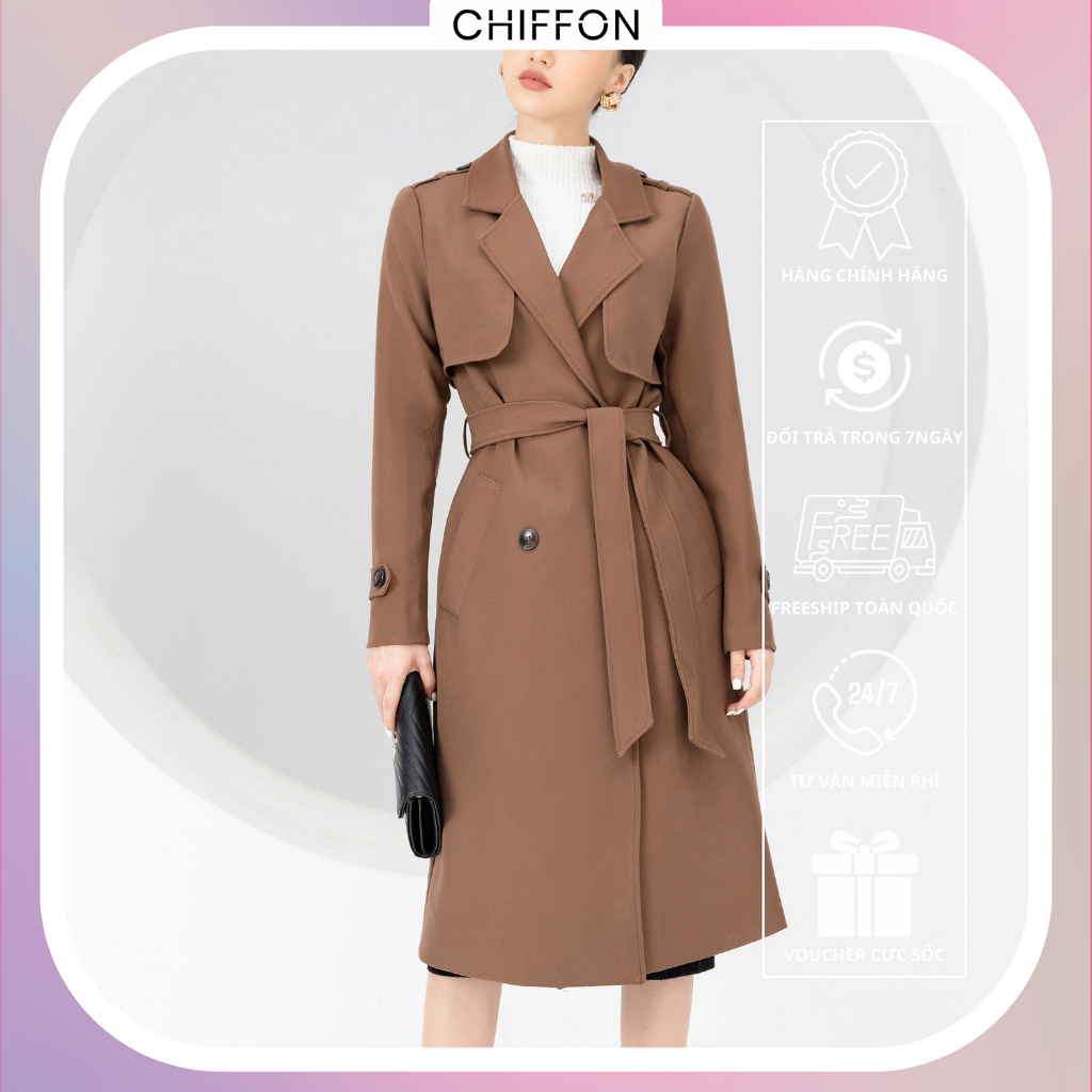 Áo khoác mangto dáng dài cao cấp thiết kế by Chiffon