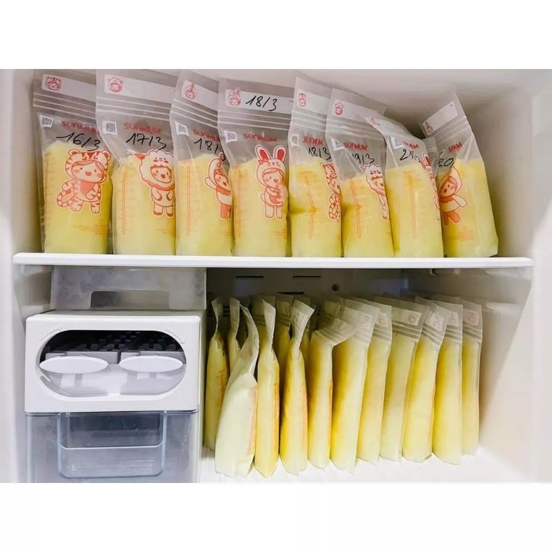 Hộp 50 Túi Trữ Sữa Sunmum 150ml Nhập Khẩu Thái Lan 3 Khóa Zip Chắc Chắn