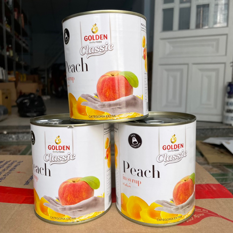 Hoả tốc THÙNG ĐÀO ngâm đóng hộp thương hiệu GOLDEN