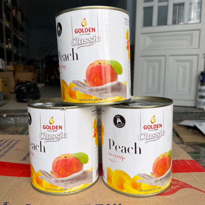 Hoả tốc THÙNG ĐÀO ngâm đóng hộp thương hiệu GOLDEN