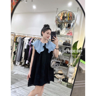 Váy dập li midi cổ bèo  QCL1 LuciK Shop DV0021