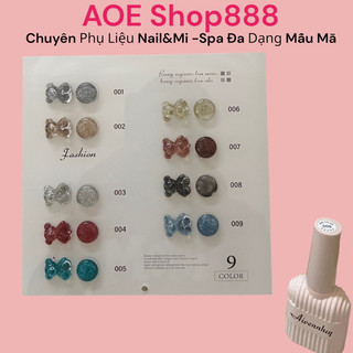 Set sơn nhũ flash 9 màu Aivennhuy chính hãng - Bộ sơn flash 9 màu tone màu mới ,hót rất đẹp