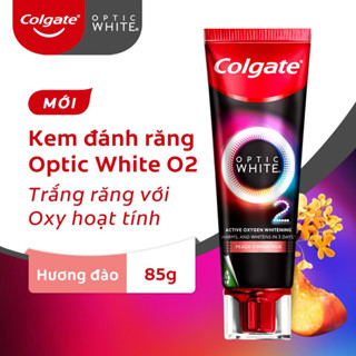 Kem đánh răng Colgate Optic White O2 85gr trắng răng với Oxy hoạt tính
