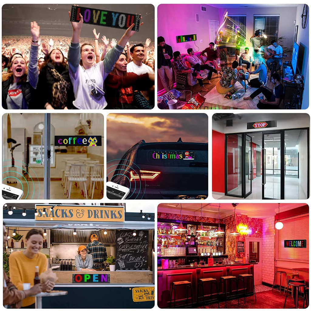 Màn hình LED dạng dẻo trên Ô Tô LED Matrix RGB Car - điều khiển qua APP ☘️AsiaMart88 ☘️