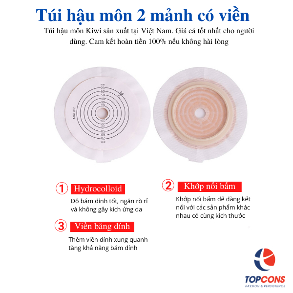 Đế hậu môn nhân tạo có viền D55