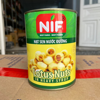Hạt sen nước đường nif lon 565g
