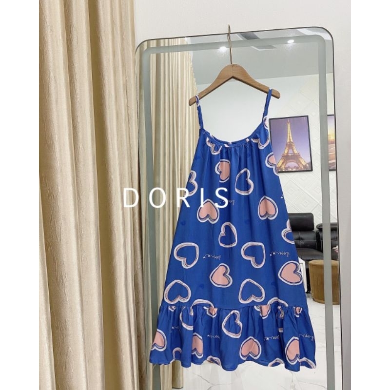 Váy bầu lanh lụa 2 dây LH siêu mát đẹp