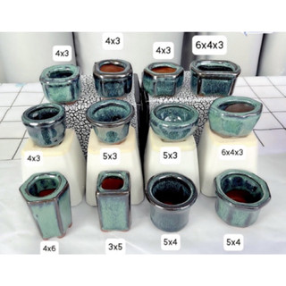  Chậu Sứ Bonsai Hoả Biến 3-5cm | Chậu Bonsai Mini Men Gốm Bát Tràng 