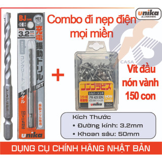 Combo mũi khoan mồi bj + vít pw-425