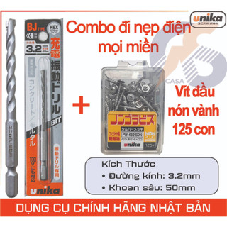 combo mũi khoan mồi BJ + vít PW-425 ( đầu vít nón vành )