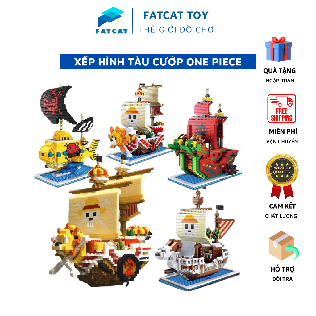 Đồ chơi Mô Hình Lắp Ráp Tàu Thousand Sunny , Đồ Chơi Xếp Hình Tàu Cướp Biển One Piece- Vua Hải Tặc Nhiều Mẫu Mã