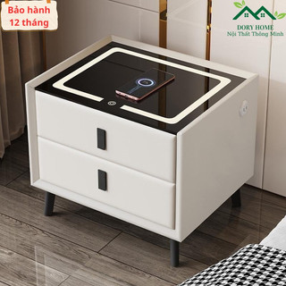 Tủ Đầu Giường Táp Đầu Giường Thông Minh Sạc Không Dây, Đèn Led,Nhập Khẩu Chinh Hãng -Nội Thất Dory