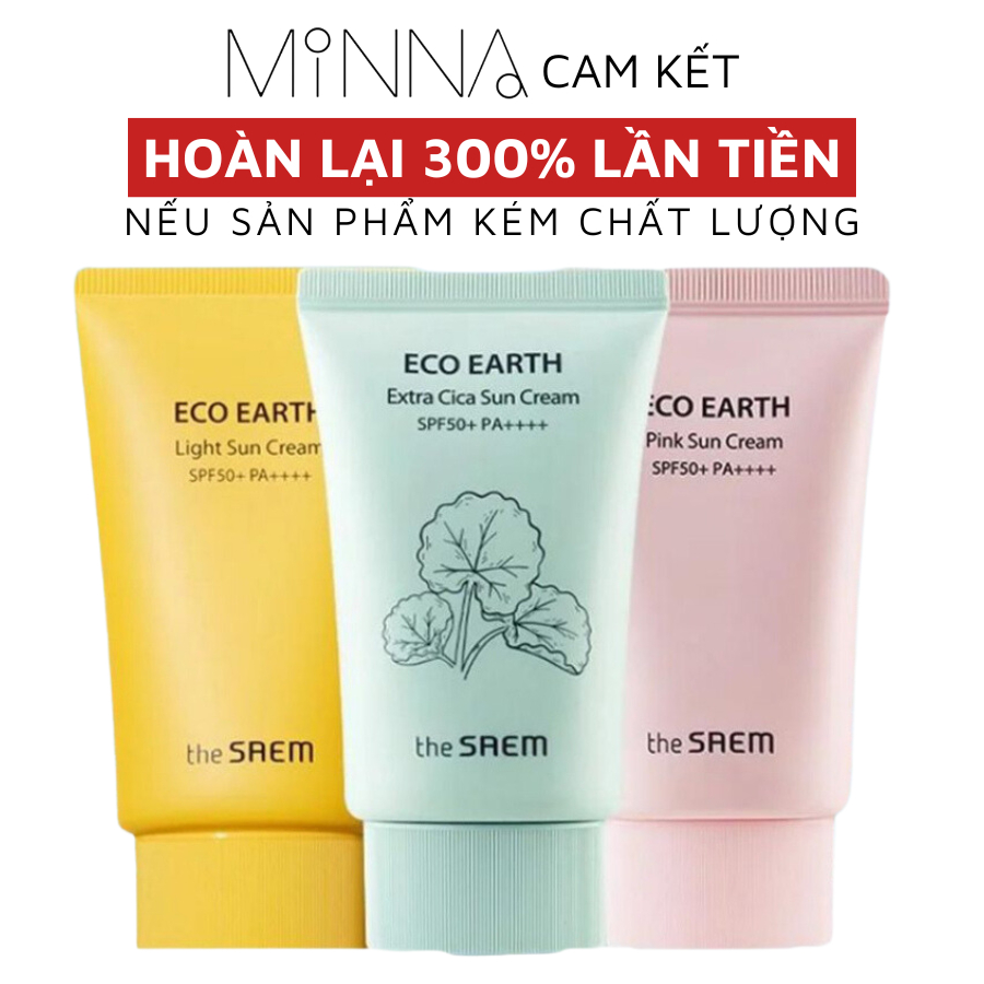Kem chống nắng The Saem Eco Earth Power Sun Cream SPF50+ PA+++ 50ml