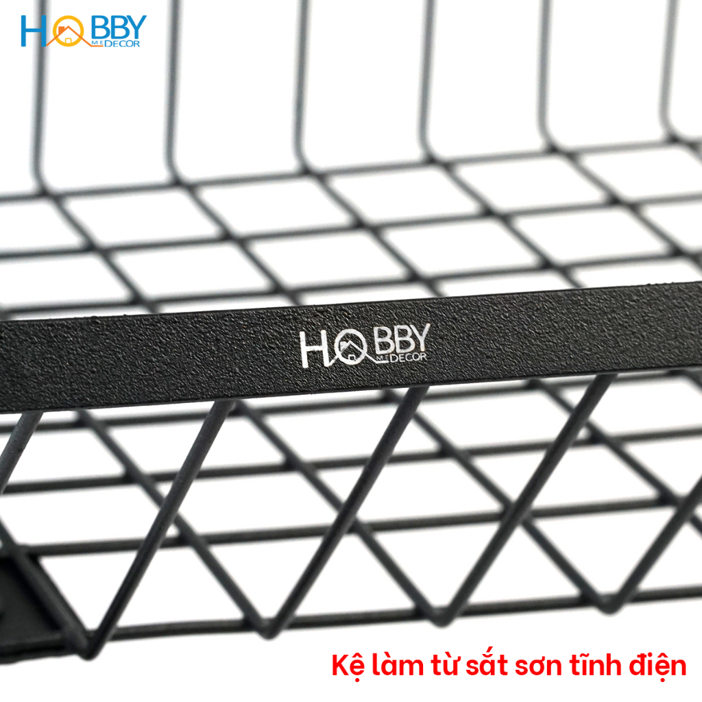 Kệ rổ đựng đồ dùng nhà bếp 3 tầng di chuyển tiện dụng Hobby Home Decor KR3T sơn tĩnh điện có bánh xe