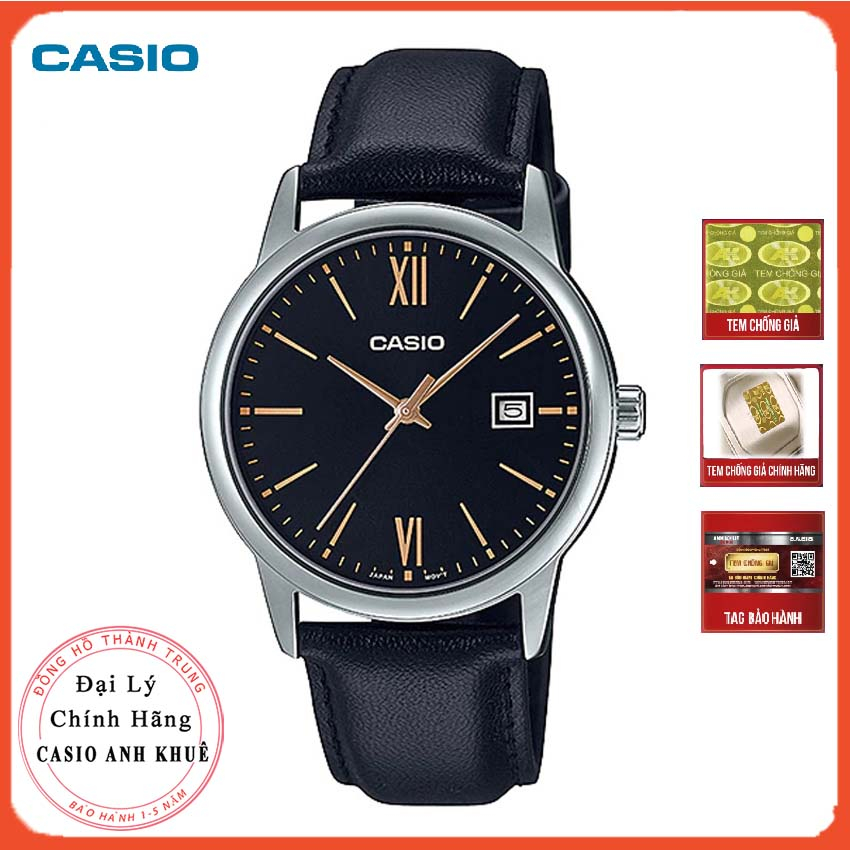 Đồng hồ nam Casio MTP-V002L-1B3UDF dây da