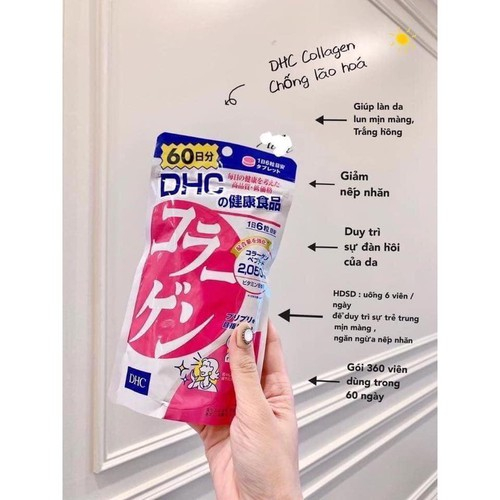Viên uống DHC Collagen làm đẹp da Nhật Bản 180v/gói