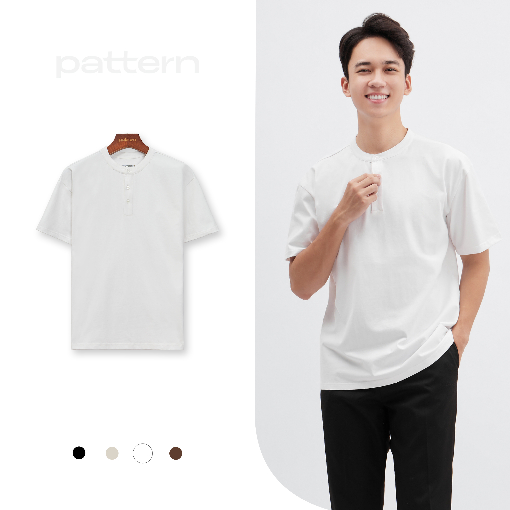 [Mã FATREND2810 giảm đến 30k tối đa 99k] Áo phông cổ tàu basic PATTERN PA029