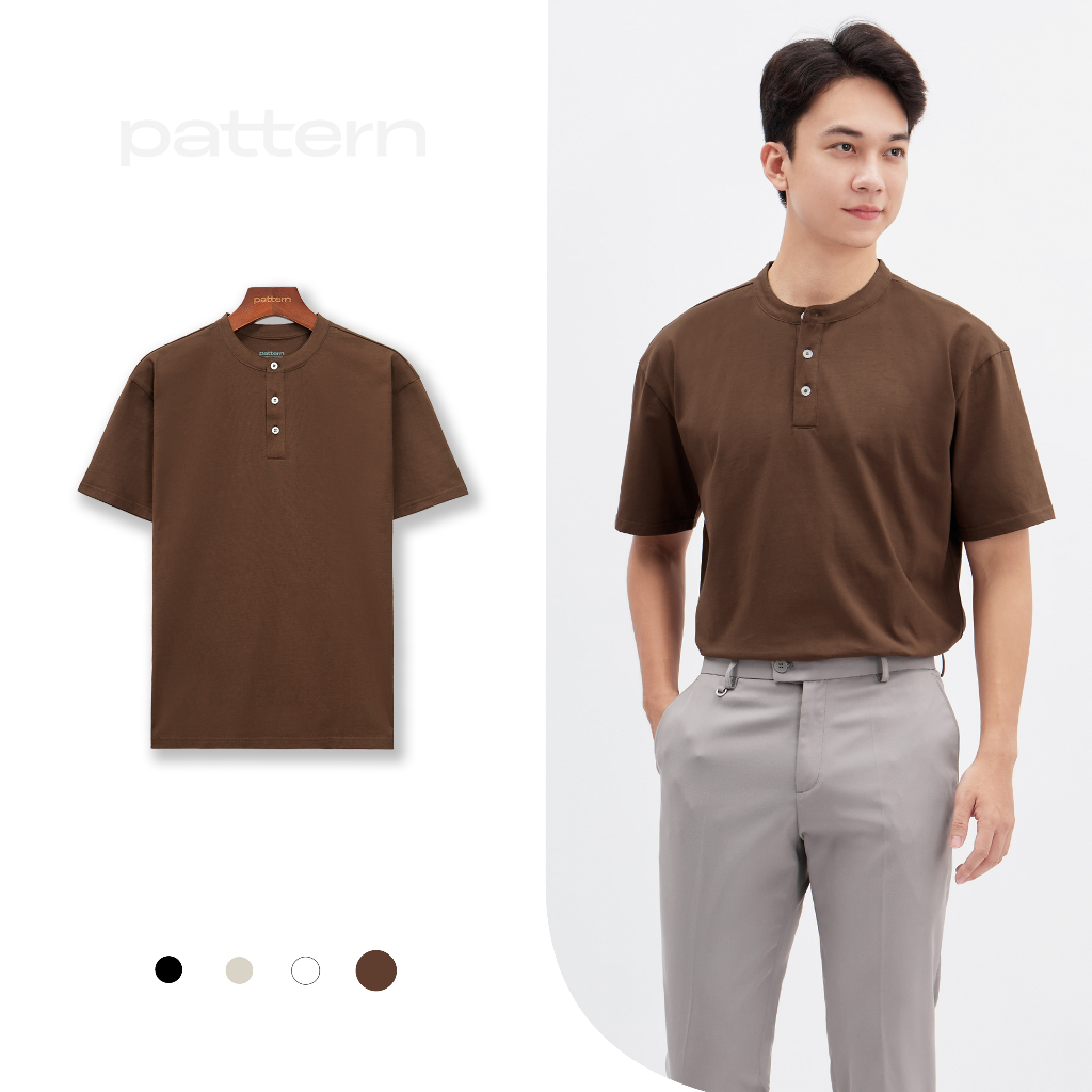 [Mã FATREND2810 giảm đến 30k tối đa 99k] Áo phông cổ tàu basic PATTERN PA029