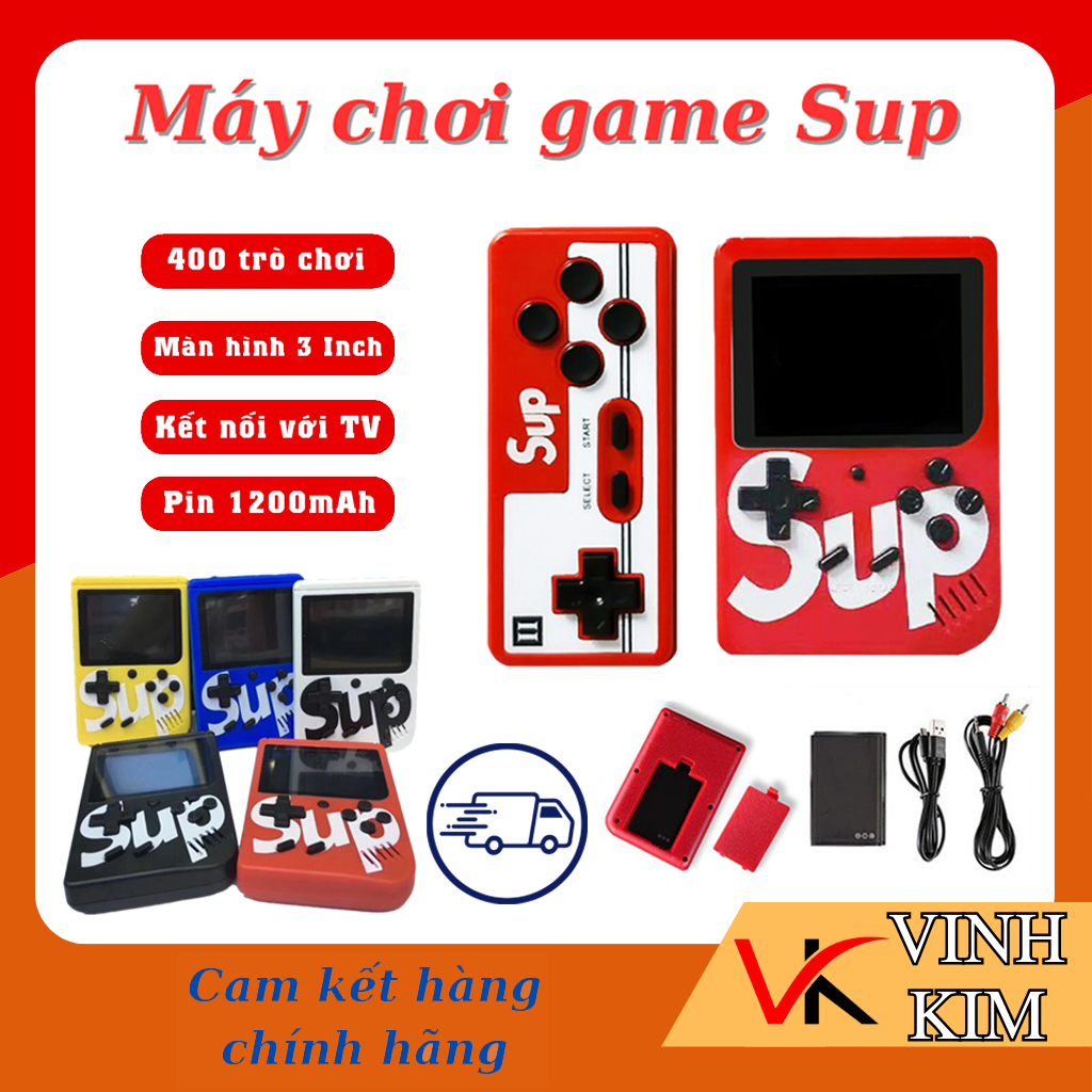Máy chơi game Sup Plus, 400 trò chơi huyền thoại chơi hoài không chán, kết nối tivi 2 người chơi, điện tử 4 nút cao cấp