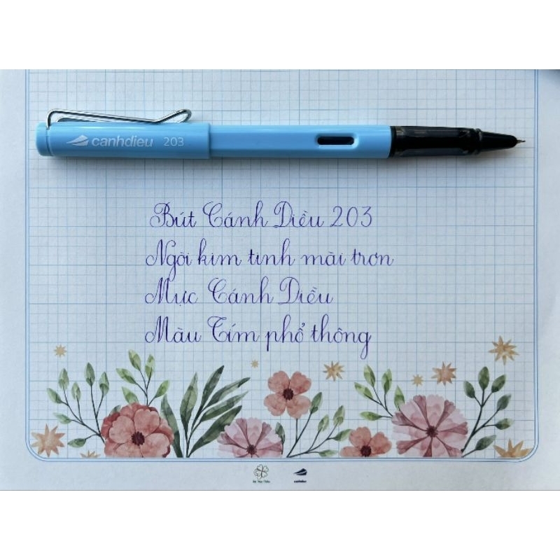 Bút cánh diều 203 ngòi mài / Bút máy - bút mực dành cho học sinh tiểu học ngòi kín, mài êm