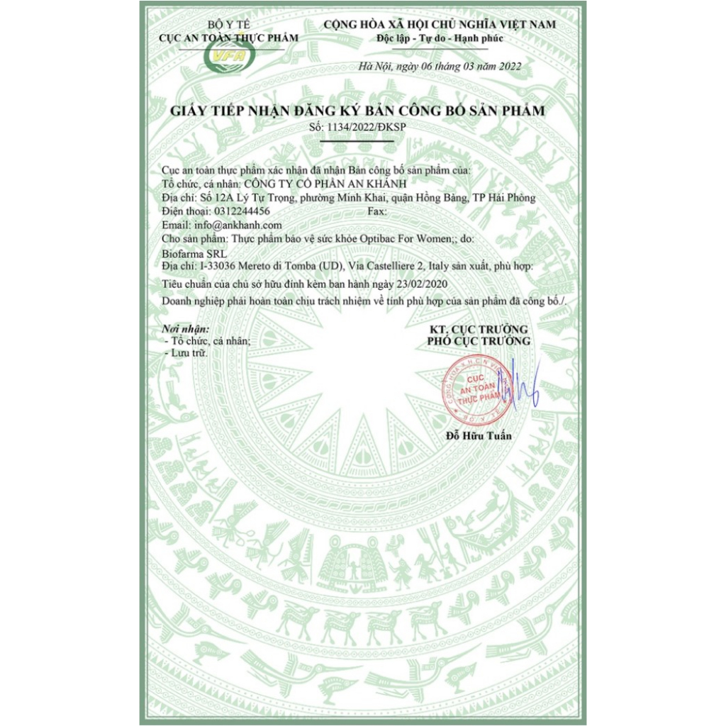 Men vi sinh Optibac tím  UK