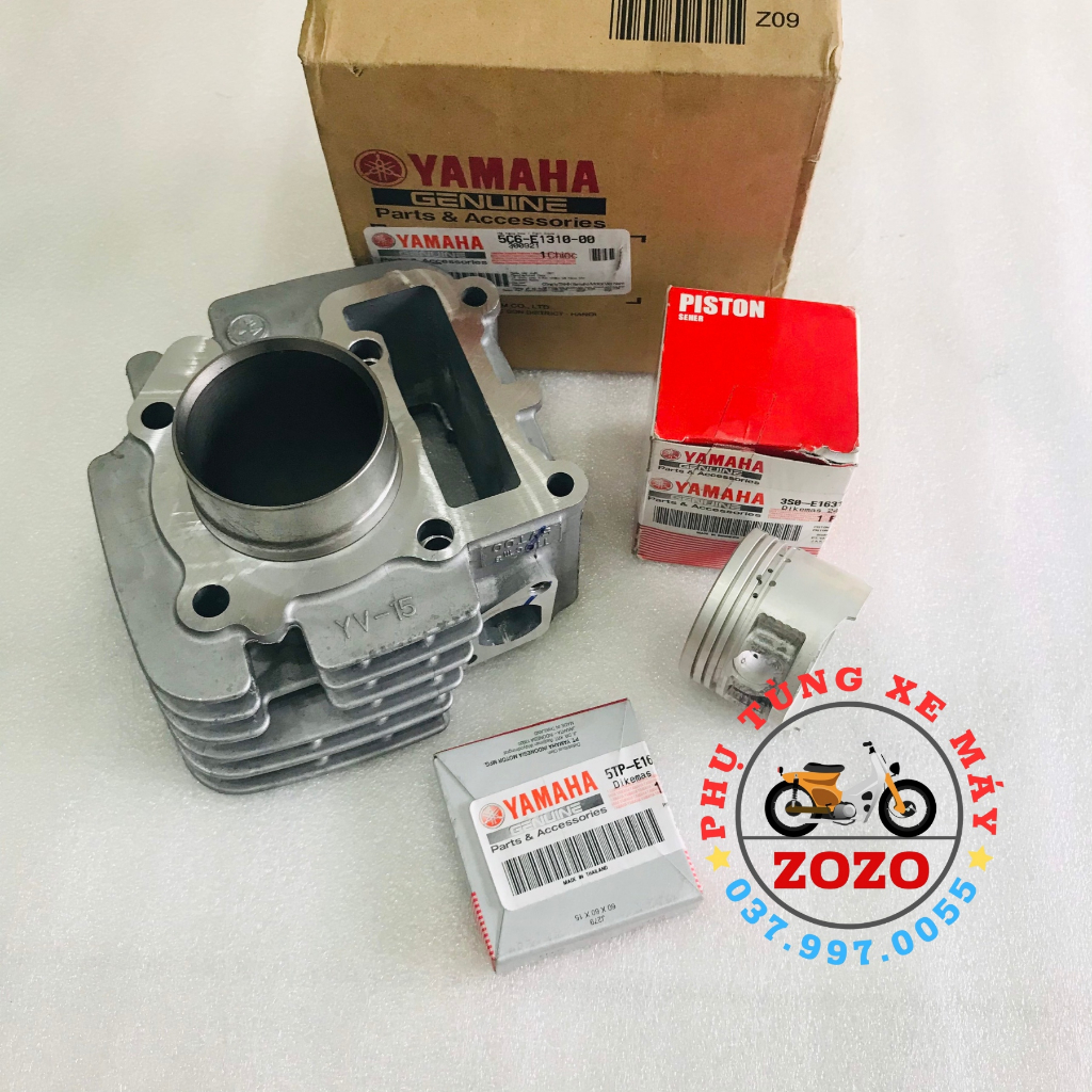 Bộ nòng piston bạc Sirius Zin hãng Yamaha - 5C6-E1310-00/3S0-E1631-00/5TP-E1631-00