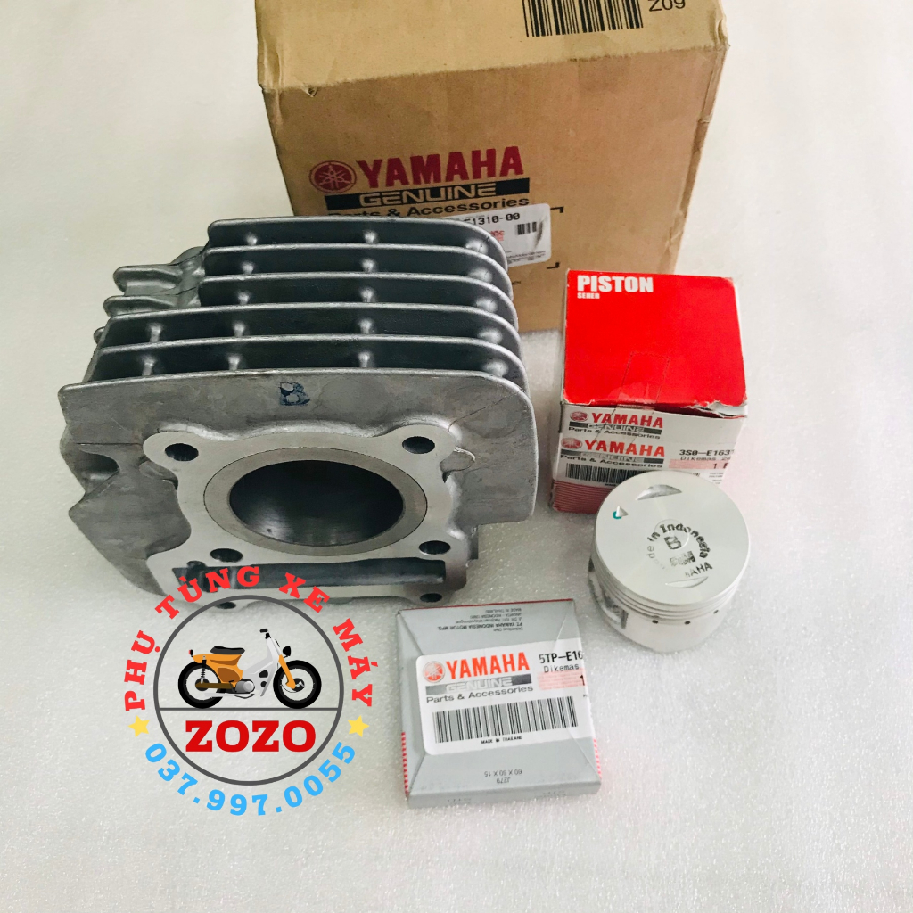 Bộ nòng piston bạc Sirius Zin hãng Yamaha - 5C6-E1310-00/3S0-E1631-00/5TP-E1631-00