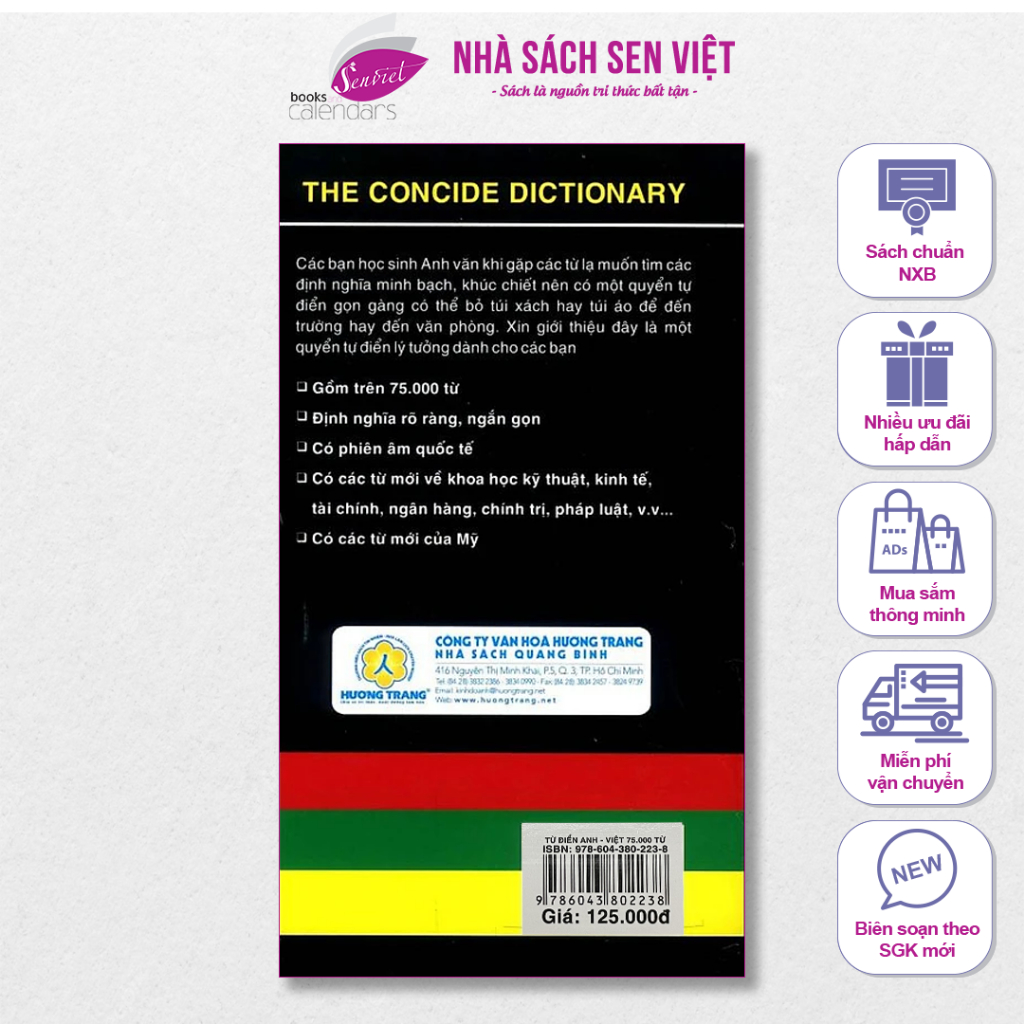 Sách – Từ Điển Anh Việt 75000 Từ - Bìa Đen