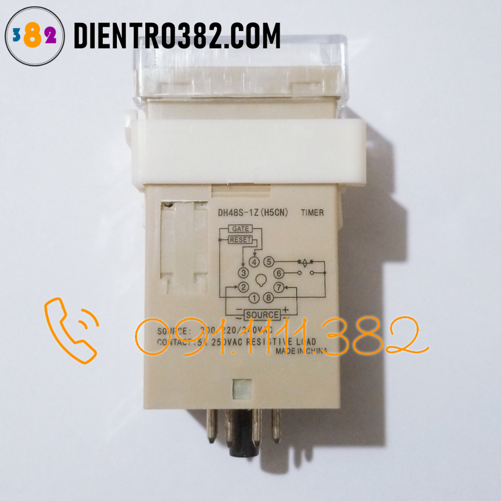 Rơle thời gian  Omron DH48S-1Z DH48S-2Z, DH48S-S Kèm đế Relay thời gian Công tắc hẹn giờ DH48S