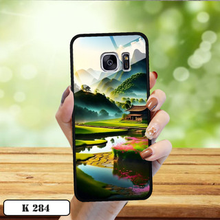 Ốp lưng kính 3D Phong Cảnh Đồng Quê cho điện thoại Samsung Galaxy S7/S7 Edge