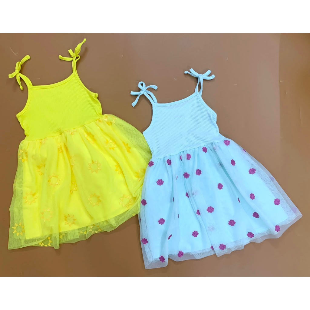 Đầm 2 dây bé gái xinh xắn đang yêu họa tiêt nổi bật