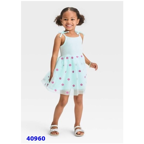 Đầm 2 dây bé gái xinh xắn đang yêu họa tiêt nổi bật