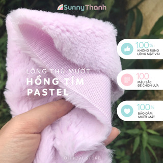 1m x 1m6 Vải lông thỏ, lông thú siêu mềm mịn không rụng lông may áo khoác mùa đông, trải bàn trang điểm, trang trí 1m