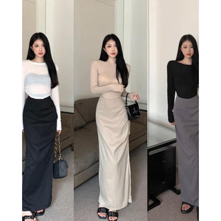 [Big size 55-100Kg] Chân váy dáng dài xẻ tà