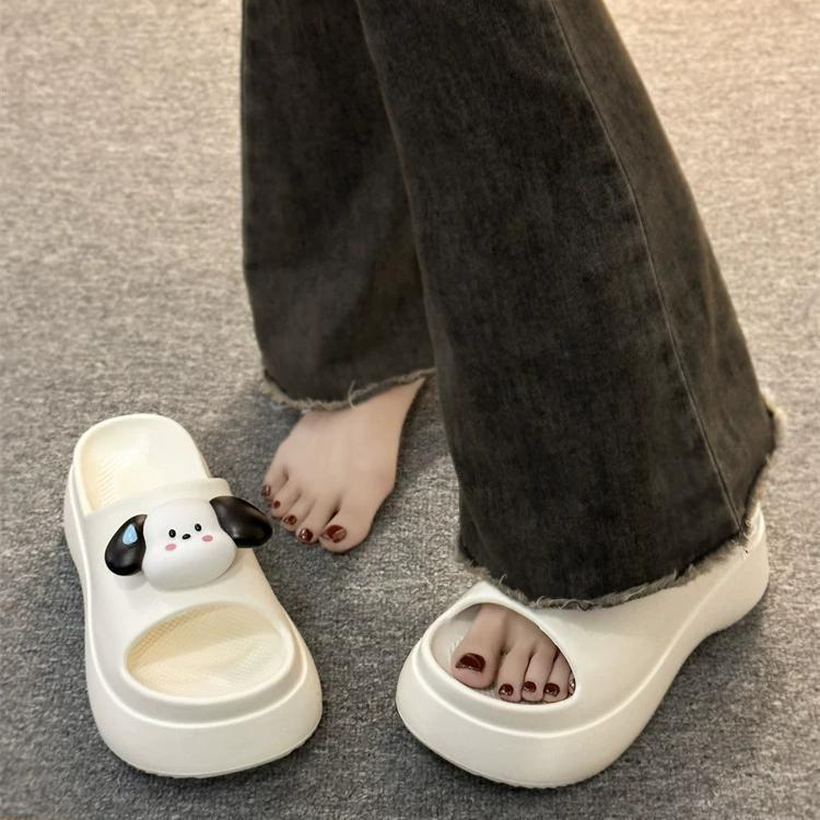 Dép lê nữ đế dày tại nhà dễ thương cho chó con đổ mồ hôi