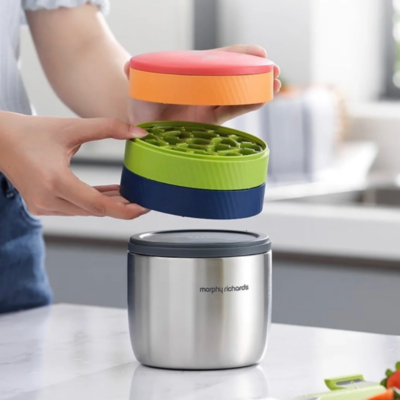 Hộp làm đá 3 tầng kèm hũ inox 304 Morphy Richards MR1105 chính hãng - Một chút xinh