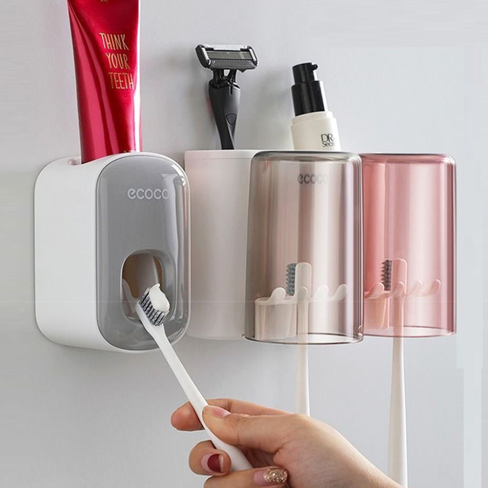 Phụ Kiện Đi Kèm Kệ Bàn Chải Nhà Tắm, Cốc Lẻ Ecoco Treo Giá Để Bàn Chải Phòng Tắm