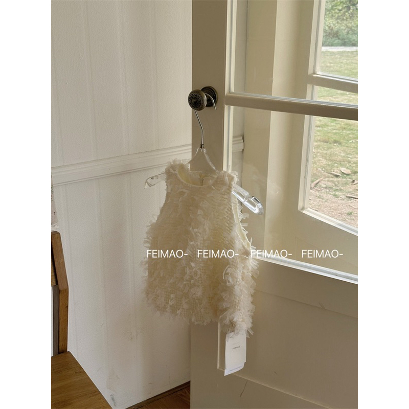 Áo yếm sát nách tua rua thanh lịch sang chảnh phong cách Hàn Quốc